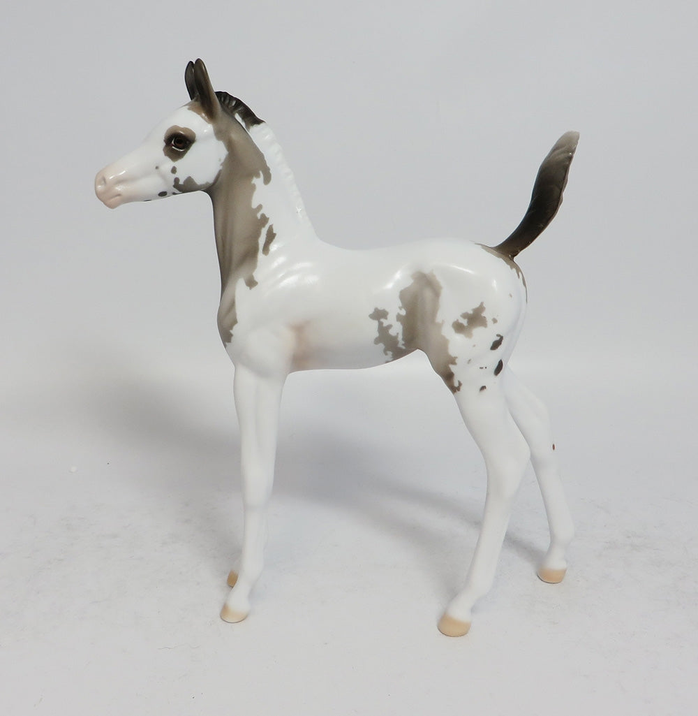 MY BONNY-LE-5 GRULLA PAINT FOAL MODEL HORSE SUPER BOWL SALE 2018