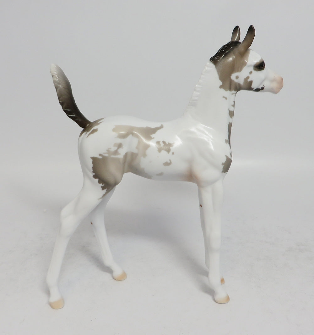 MY BONNY-LE-5 GRULLA PAINT FOAL MODEL HORSE SUPER BOWL SALE 2018
