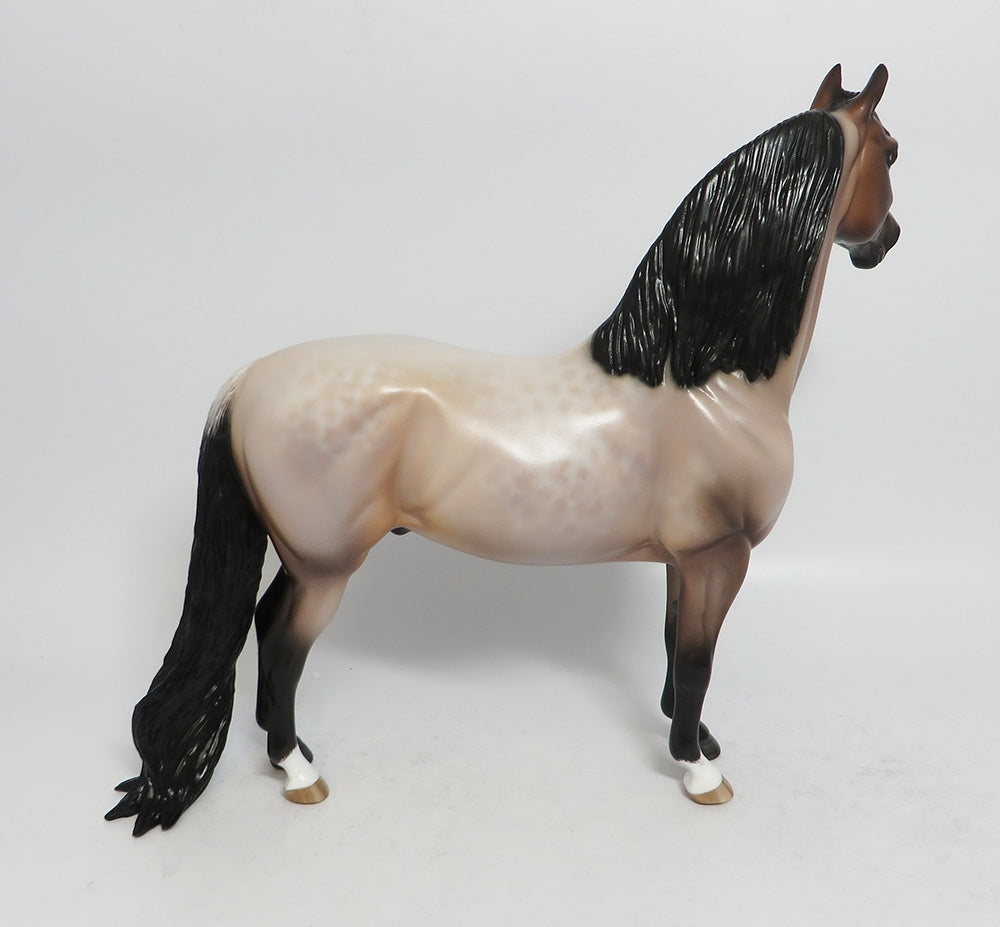 RISE AND SHINE-OOAK BAY ROAN MORGAN MODEL HORSE BY SHERYL LEISURE