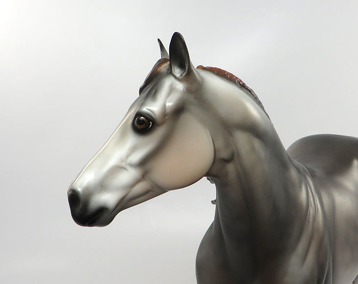 FULL METAL JACKET-OOAK DAPPLE ROSE GREY ISH MODEL HORSE BY JULIE KEIM 8/26