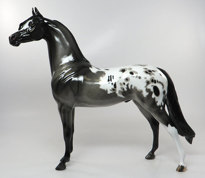SMOKIN ALYBI-OOAK ARALOOSA MODEL HORSE 8/26