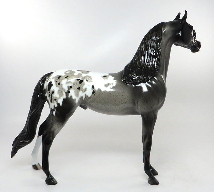 SMOKIN ALYBI-OOAK ARALOOSA MODEL HORSE 8/26