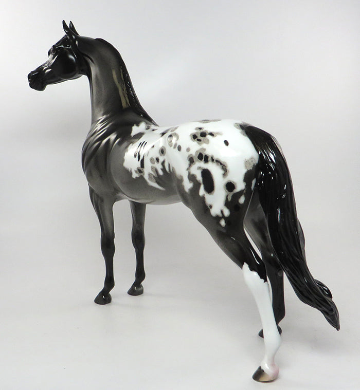 SMOKIN ALYBI-OOAK ARALOOSA MODEL HORSE 8/26