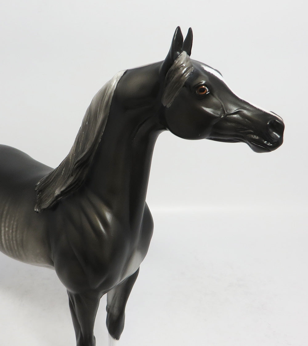 ROLFE VONSTUPPE-OOAK BLACK RABACINO ARABIAN MODEL HORSE BY SHERYL LEISURE