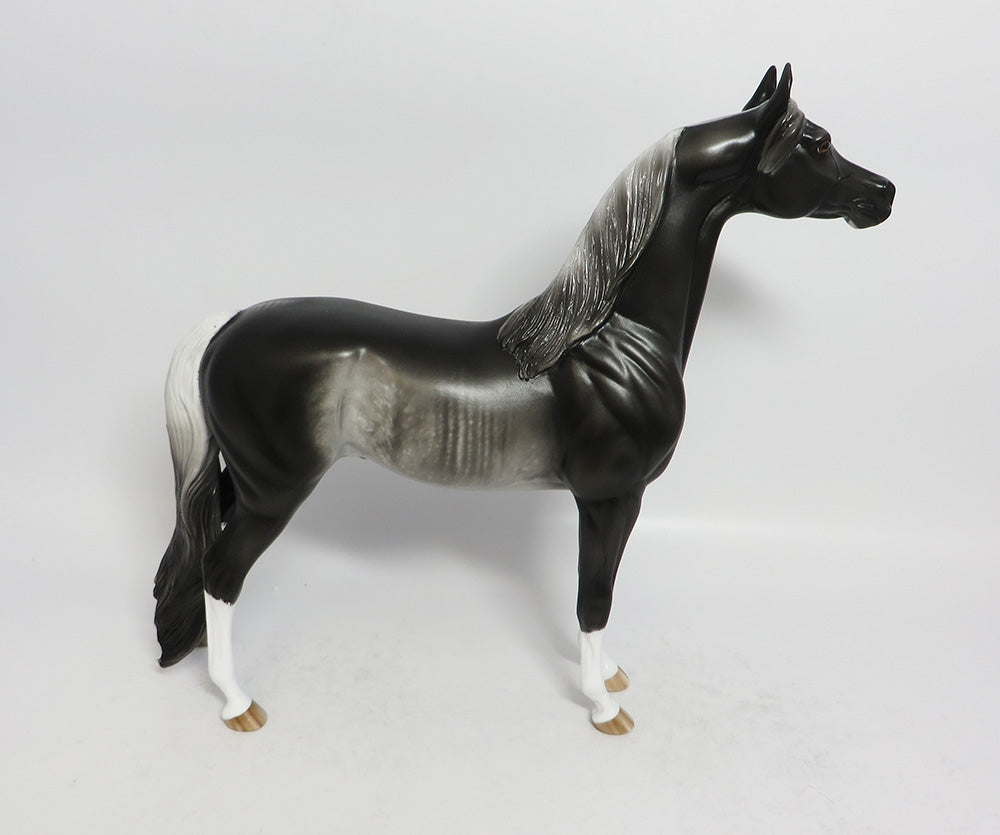 ROLFE VONSTUPPE-OOAK BLACK RABACINO ARABIAN MODEL HORSE BY SHERYL LEISURE