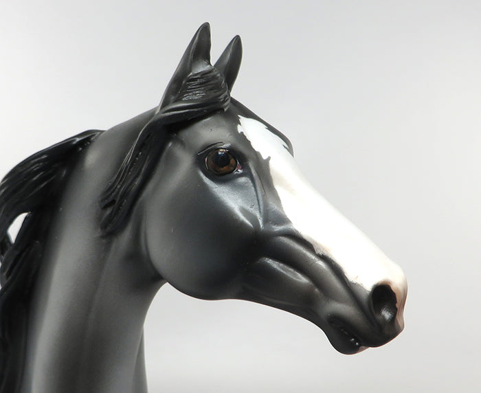 HEZA RIDE-OOAK DAPPLED DARK GREY MORGAN MODEL HORSE 9/1