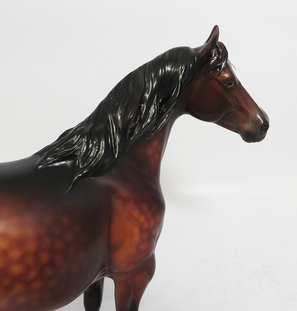 DUKE VALENTINE-OOAK STAR DAPPLE BAY ISH MODEL HORSE BY SHERYL LEISURE