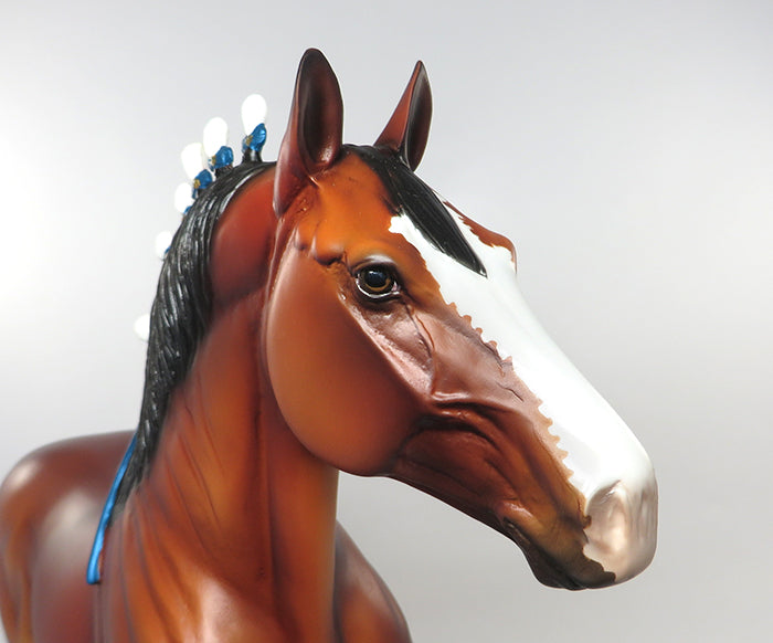 THE JESTER-OOAK BLOOD BAY STANDING DRAFTER MODEL HORSE 9/1