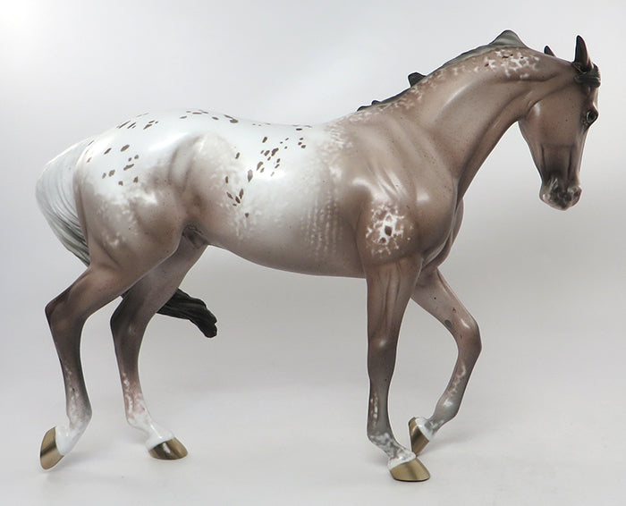 HEZ NON NEGOTIABLE-OOAK APPALOOSA THOROUGHBRED MODEL HORSE BY SHERYL LEISURE 8/31