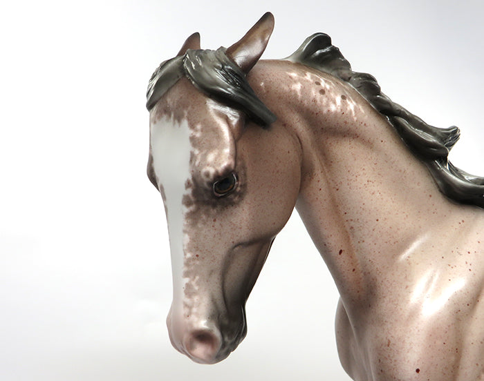 HEZ NON NEGOTIABLE-OOAK APPALOOSA THOROUGHBRED MODEL HORSE BY SHERYL LEISURE 8/31