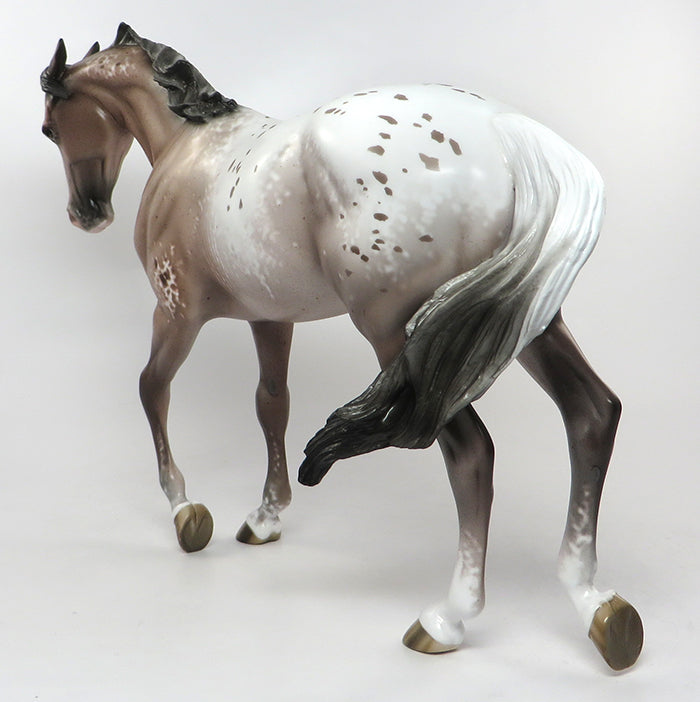 HEZ NON NEGOTIABLE-OOAK APPALOOSA THOROUGHBRED MODEL HORSE BY SHERYL LEISURE 8/31