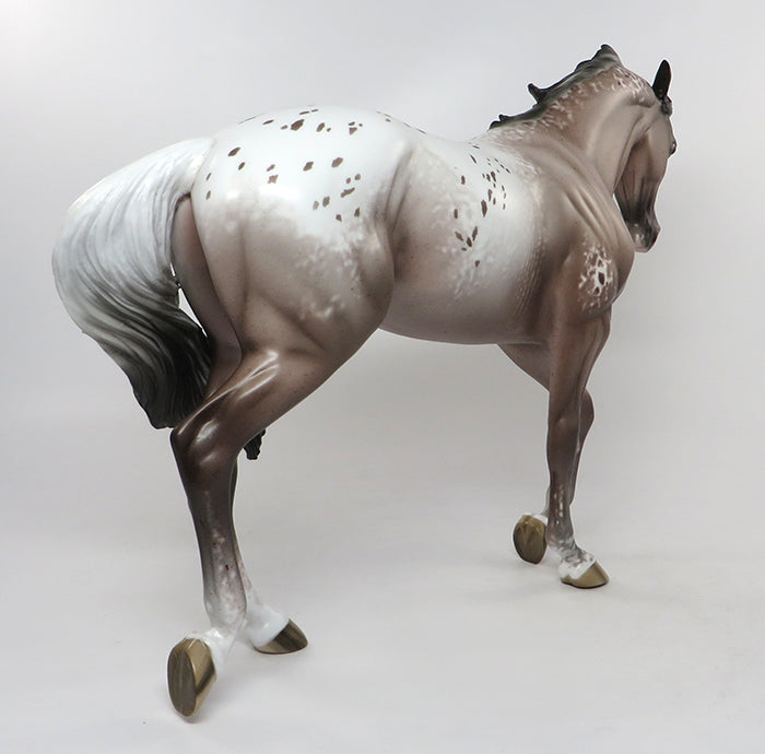 HEZ NON NEGOTIABLE-OOAK APPALOOSA THOROUGHBRED MODEL HORSE BY SHERYL LEISURE 8/31