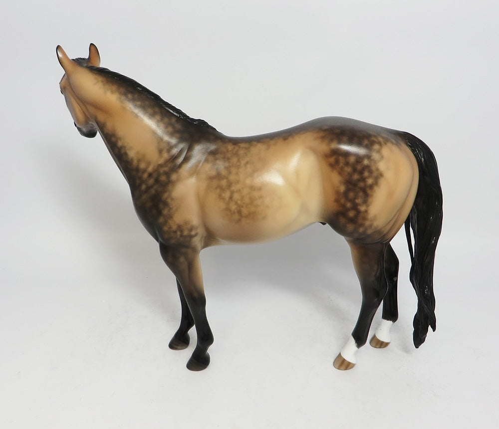 PROFESSOR FATE-OOAK SOOTY DAPPLE BUCKSKIN ISH MODEL HORSE BY SHERYL LEISURE