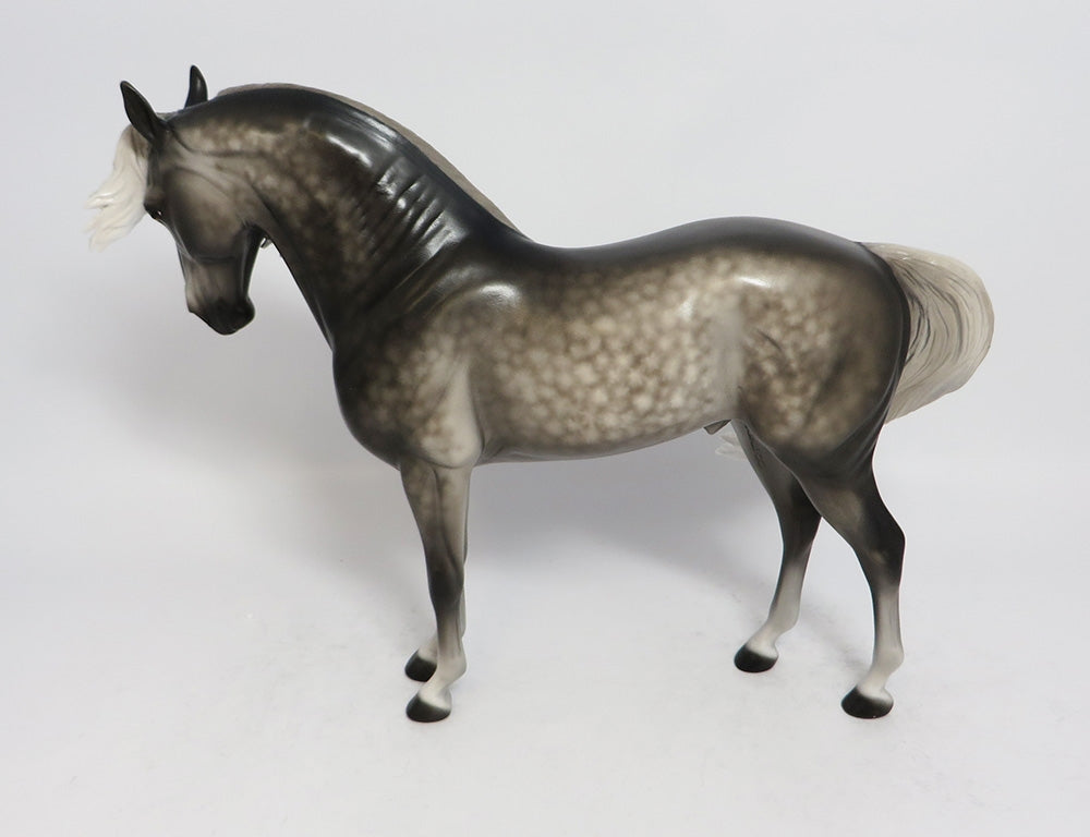 LUCIUS-OOAK STAR DAPPLE GREY ANDALUSIAN MODEL HORSE BY SHERYL LEISURE