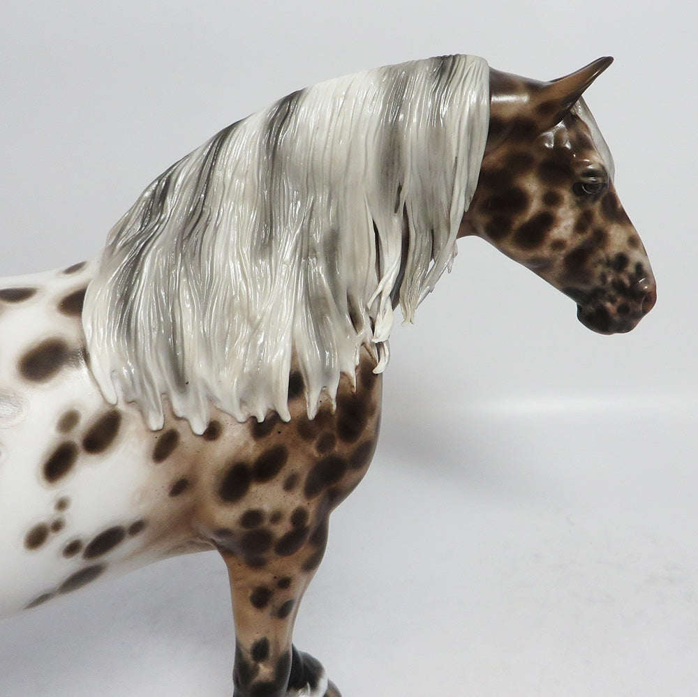 MAGGIE DUBOIS-OOAK BAY LEOPARD APPALOOSA BUNNY MODEL HORSE BY SHERYL LEISURE