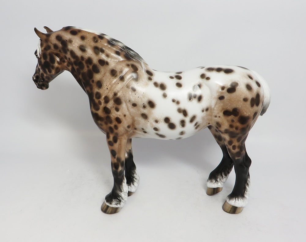 MAGGIE DUBOIS-OOAK BAY LEOPARD APPALOOSA BUNNY MODEL HORSE BY SHERYL LEISURE