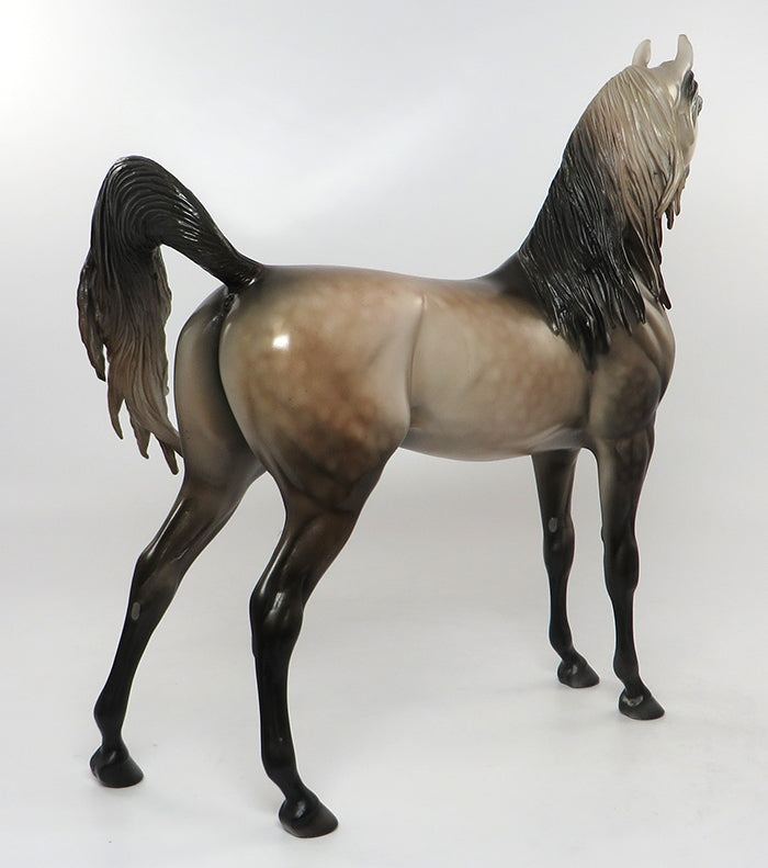 OOH LA LA-OOAK DAPPLED ROSE GREY ARABIAN MODEL HORSE PAINTED &amp; SIGNED BY DAWN QUICK 8/31