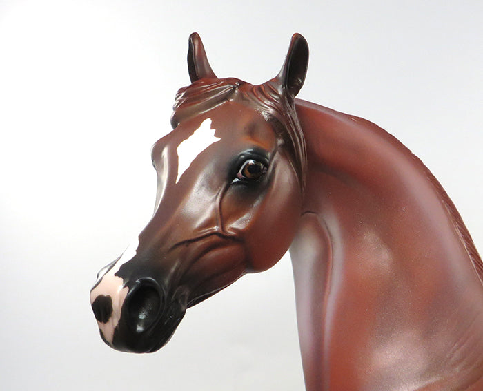 RICARDO-OOAK CHESTNUT RABICANO ARABIAN MODEL HORSE 8/30