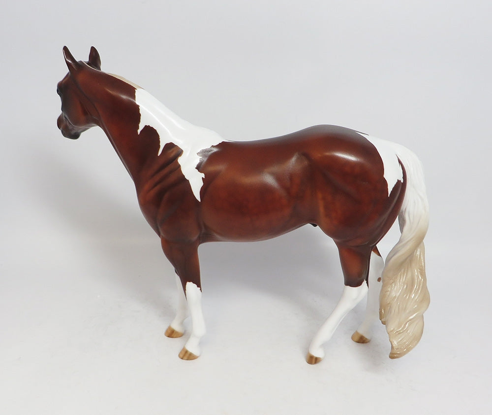 NEIGH SAYER - LE 9 CHESTNUT PINTO ISH MODEL HORSE SUPER BOWL SALE 2018