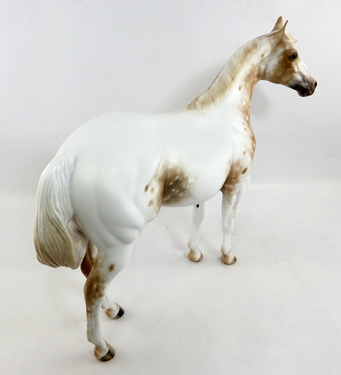 FLY BOY-OOAK LEOPARD APPALOOSA ISH MODEL HORSE BY SHERYL LEISURE 1/27