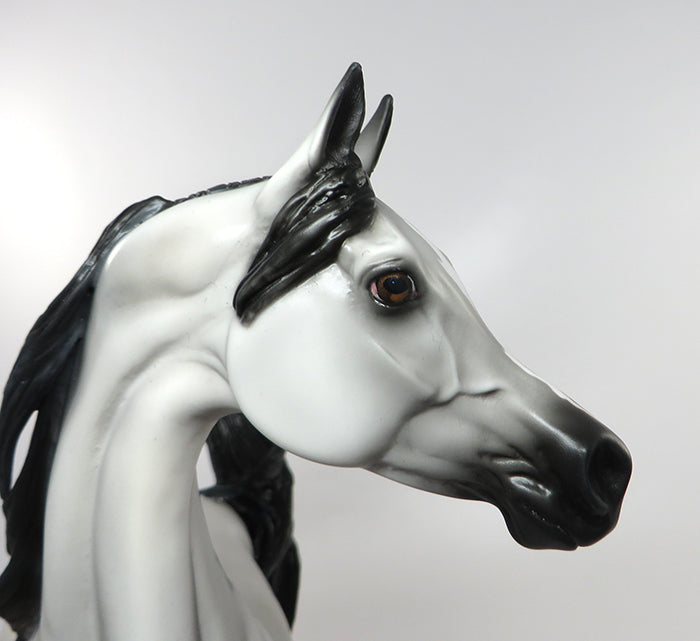 POTION OF WOLFSBANE-OOAK GREY WITH BLACK POINTS ARABIAN MODEL HORSE 9/1