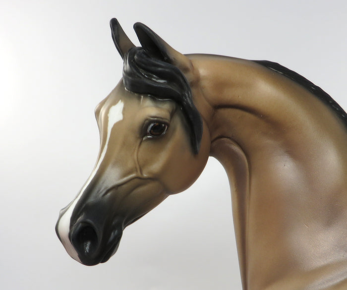 ONE KOOL CAT-OOAK BUCKSKIN APPALOOSA ARABIAN MODEL HORSE 9/1