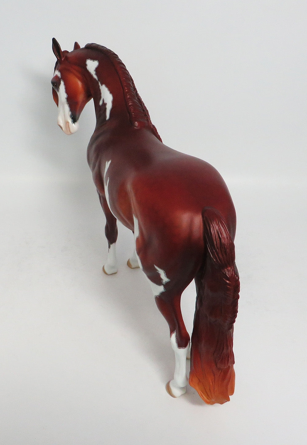 LITHIUM-OOAK DAPPLE CHESTNUT PAINT ANDALUSIAN MODEL HORSE BY DAWN QUICK 2018