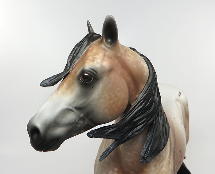 BISCUIT-N-GRAVY-OOAK BAY APPALOOSA ISH MODEL HORSE PAINTED &amp; SIGNED BY ALLEN KATT 9/1