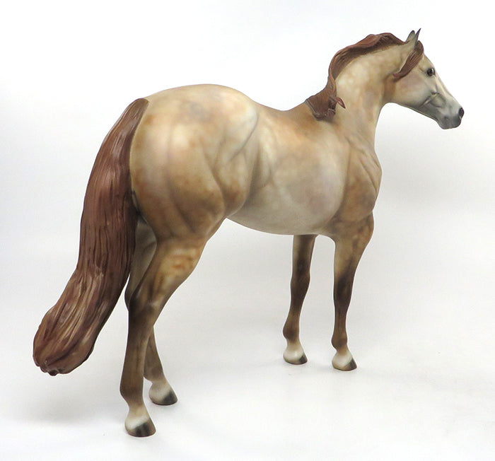SUNNY SIDE UP-OOAK LIGHT CHESTNUT ISH MODEL HORSE PAINTED &amp; SIGNED BY ALLEN KATT 9/1