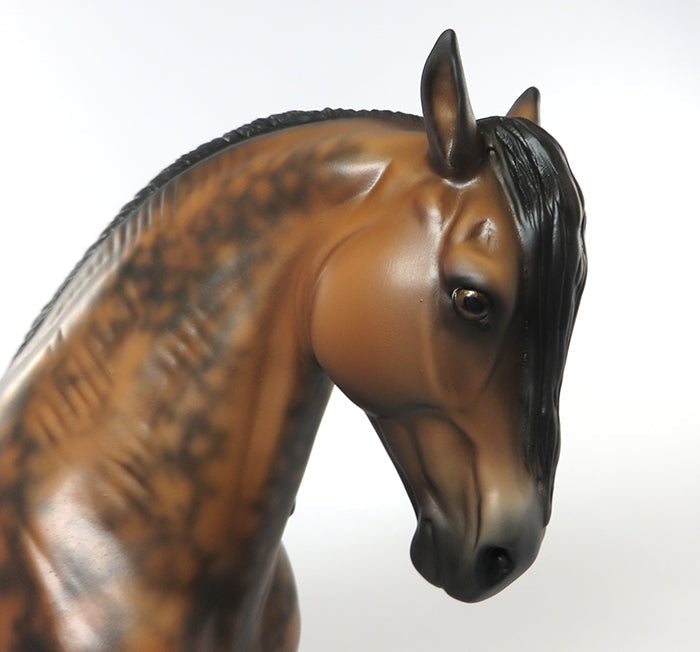 BACCARAT-OOAK STAR DAPPLE BAY ANDALUSIAN MODEL HORSE  BY SHERYL LEISURE 9/7