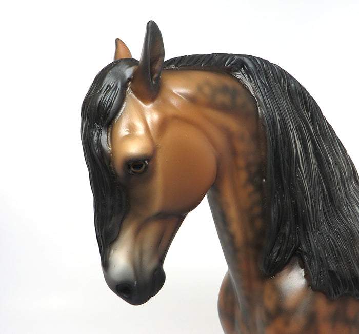 BACCARAT-OOAK STAR DAPPLE BAY ANDALUSIAN MODEL HORSE  BY SHERYL LEISURE 9/7
