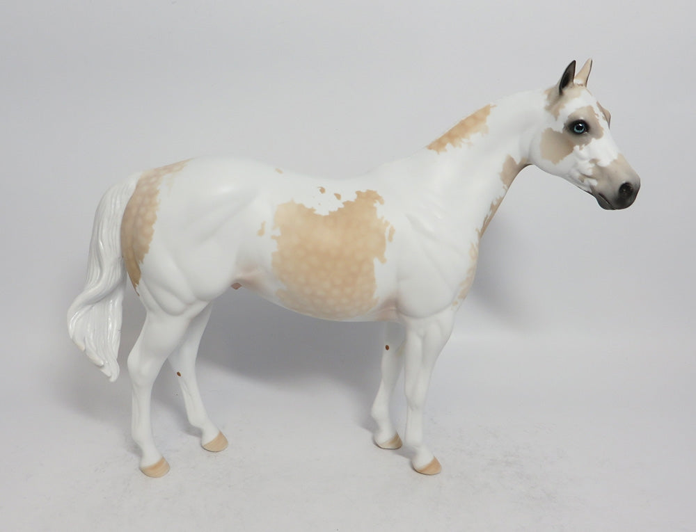 MACUSHA- OOAK DAPPLE PALOMINO PINTO ISH MODEL HORSE BY DAWN QUICK EA 2018