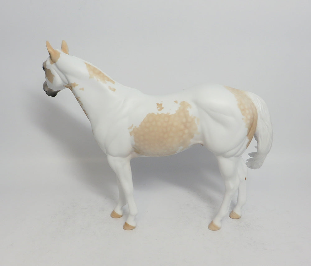 MACUSHA- OOAK DAPPLE PALOMINO PINTO ISH MODEL HORSE BY DAWN QUICK EA 2018