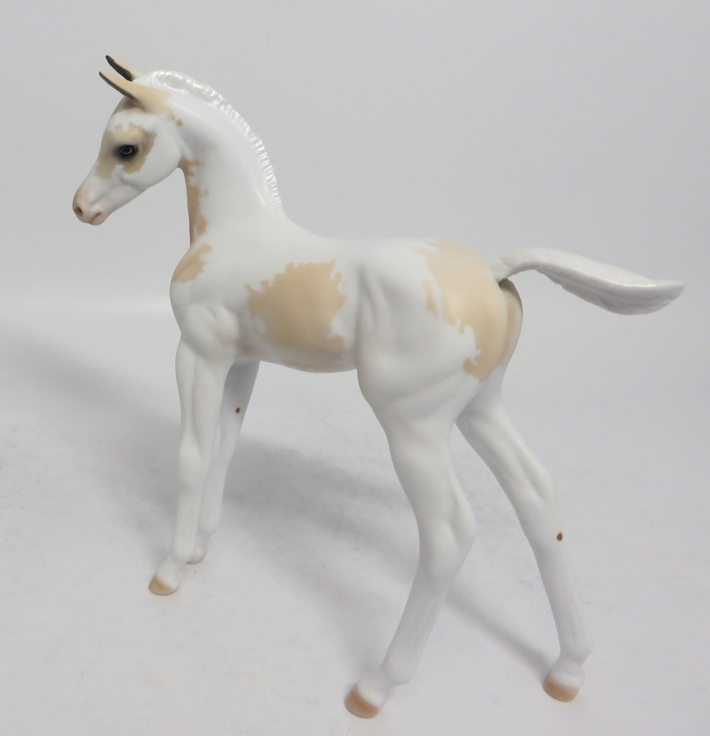 DOVE-OOAK PALOMINO PINTO FOAL MODEL HORSE 02/16/18