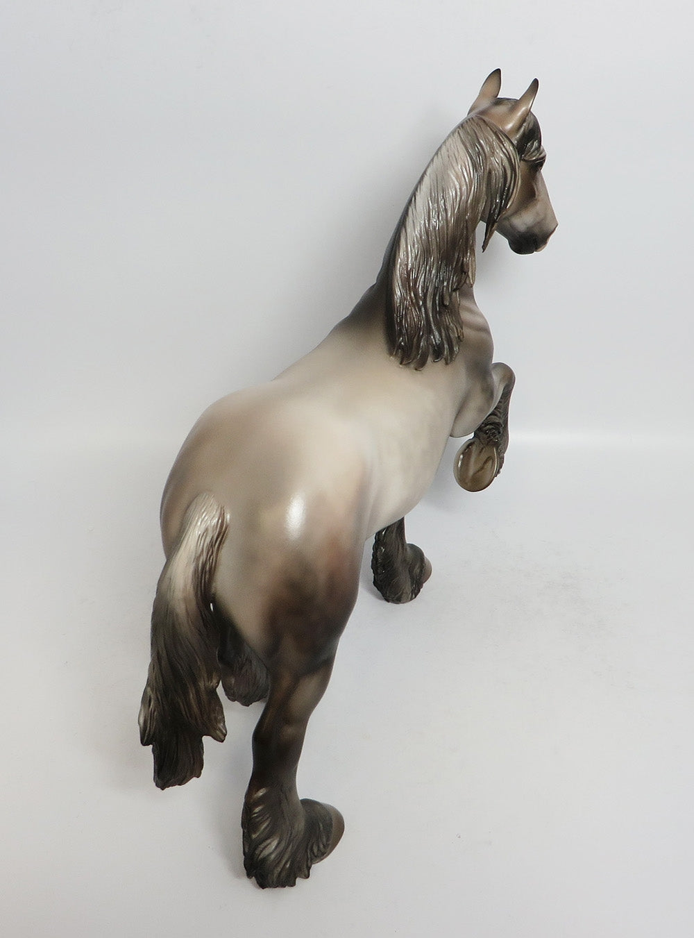 BELVIDERE - OOAK DAPPLE ROSE GREY TROTTING DRAFTER MODEL HORSE 2/22