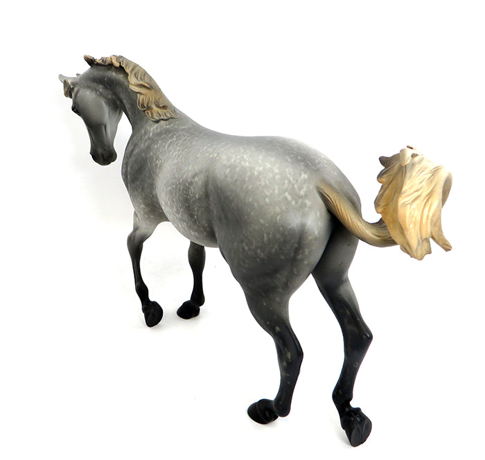 HE&#39;S GOT THE MOJO-OOAK DAPPLE GREY THOROUGHBRED MODEL HORSE 2/13