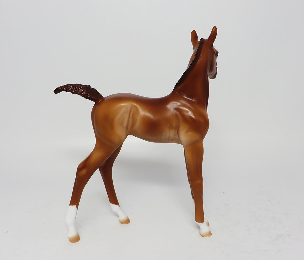 SHENANDOAH-OOAK CHESNUT ARABIAN FOAL MODEL HORSE EQ 2017