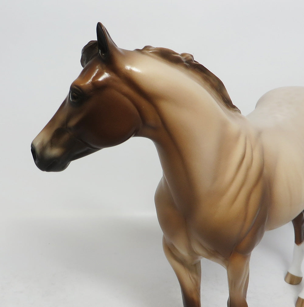 LEMON DROP KID-OOAK LIVER CHESTNUT ROAN REVERSE DAPPLE ISH MODEL HORSE 2/19/18