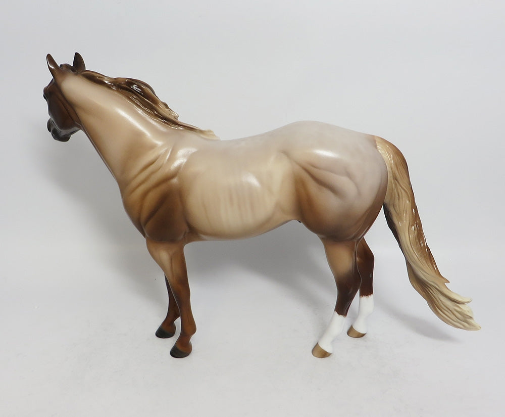 LEMON DROP KID-OOAK LIVER CHESTNUT ROAN REVERSE DAPPLE ISH MODEL HORSE 2/19/18