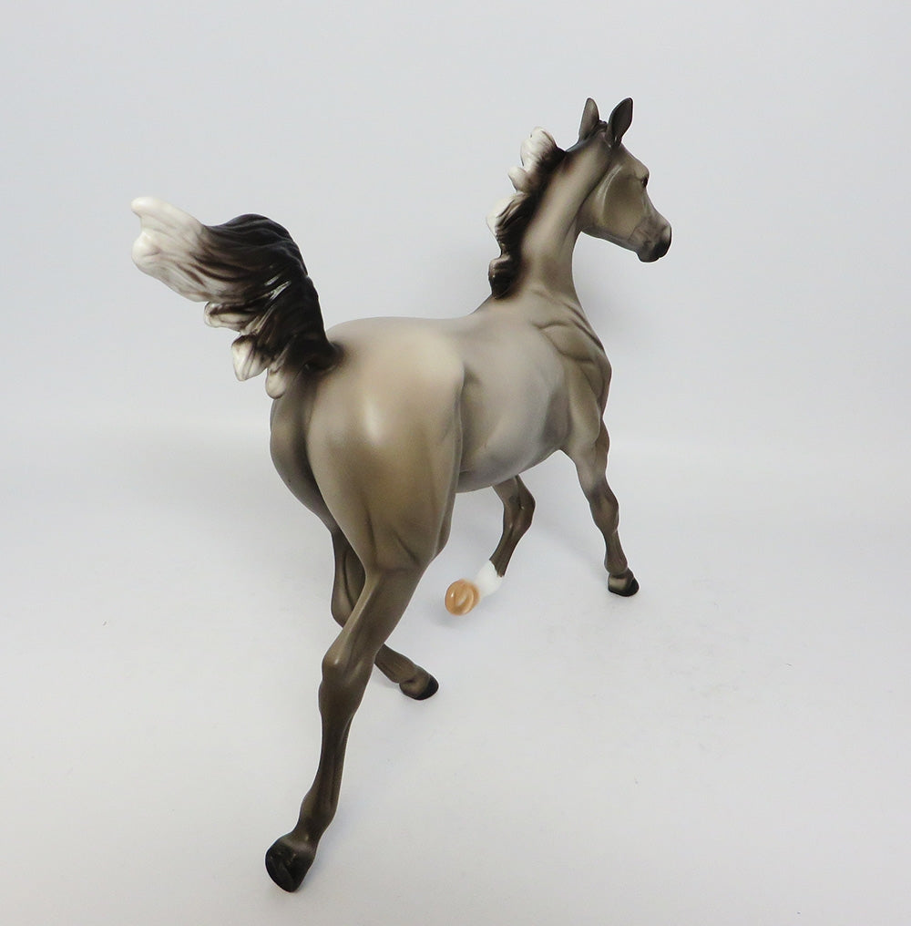 LAKOTA-LE-7 DAPPLED GREY YEARLING MODEL HORSE EQ 2017
