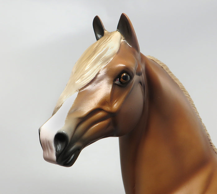 SUN SHINER-OOAK DAPPLED GOLDEN PALOMINO MORGAN MODEL HORSE BY SHERYL LEISURE 9/9