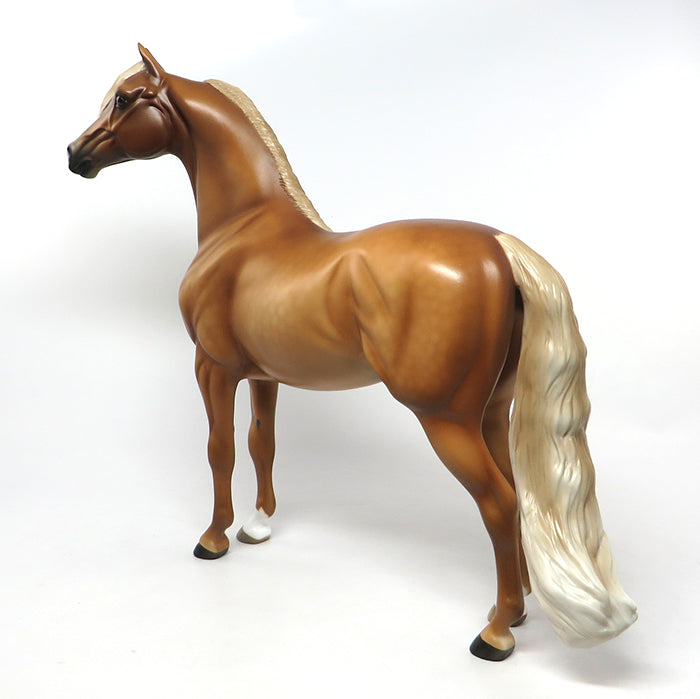 SUN SHINER-OOAK DAPPLED GOLDEN PALOMINO MORGAN MODEL HORSE BY SHERYL LEISURE 9/9