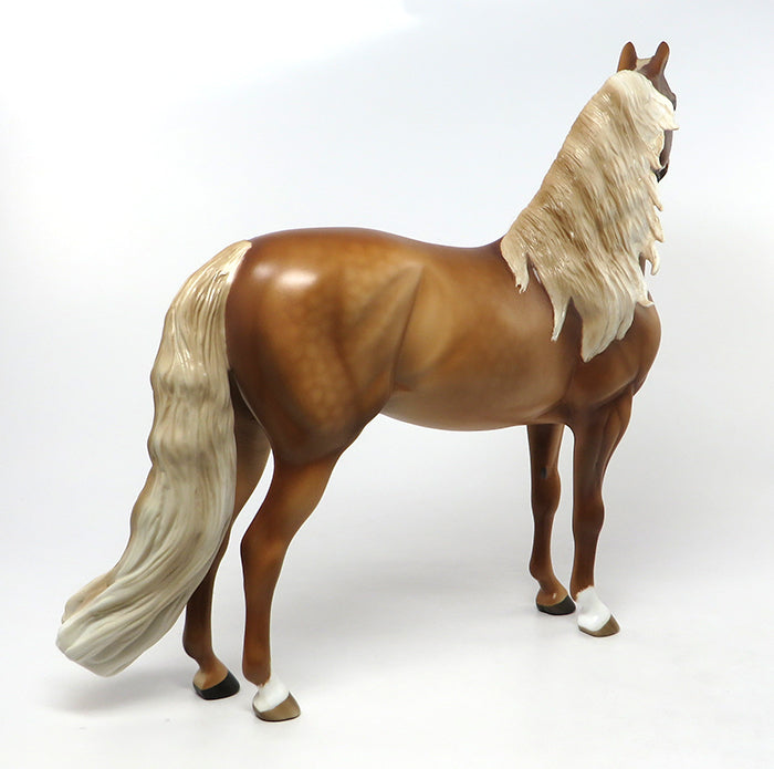 SUN SHINER-OOAK DAPPLED GOLDEN PALOMINO MORGAN MODEL HORSE BY SHERYL LEISURE 9/9