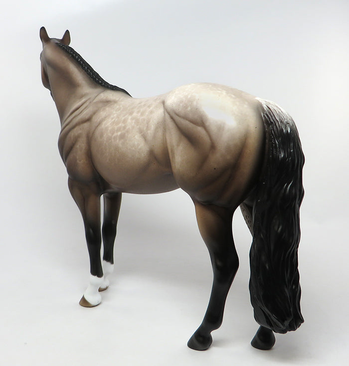 STONE COLD-OOAK REVERSE DAPPLE BAY ISH MODEL HORSE BY SHERYL LEISURE 9/8
