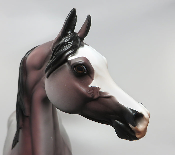 BEETEE-OOAK DAPPLED ROSE GREY ARABIAN MODEL HORSE 9/8