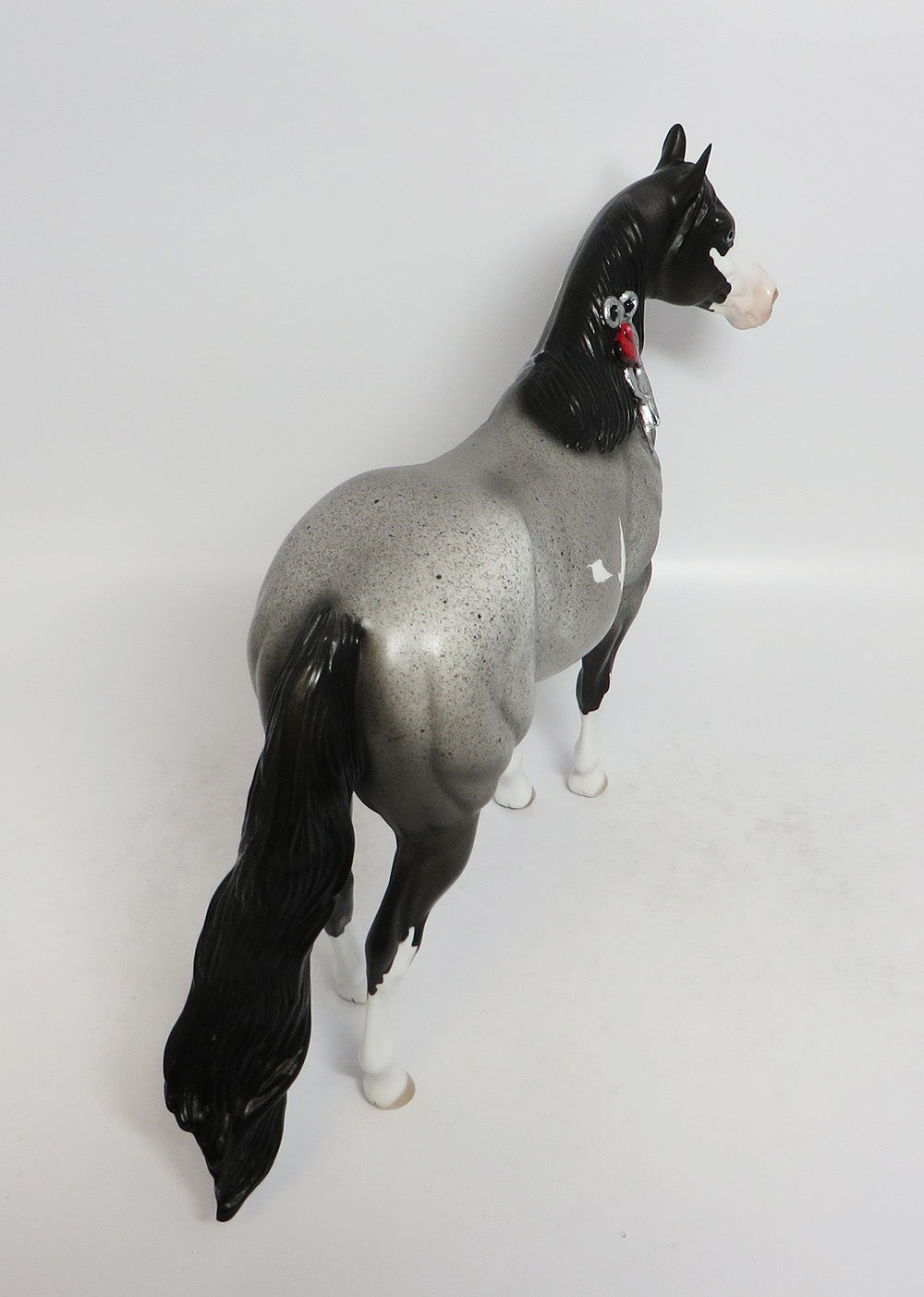 CORAZON-OOAK BLUE ROAN ISH MODEL HORSE