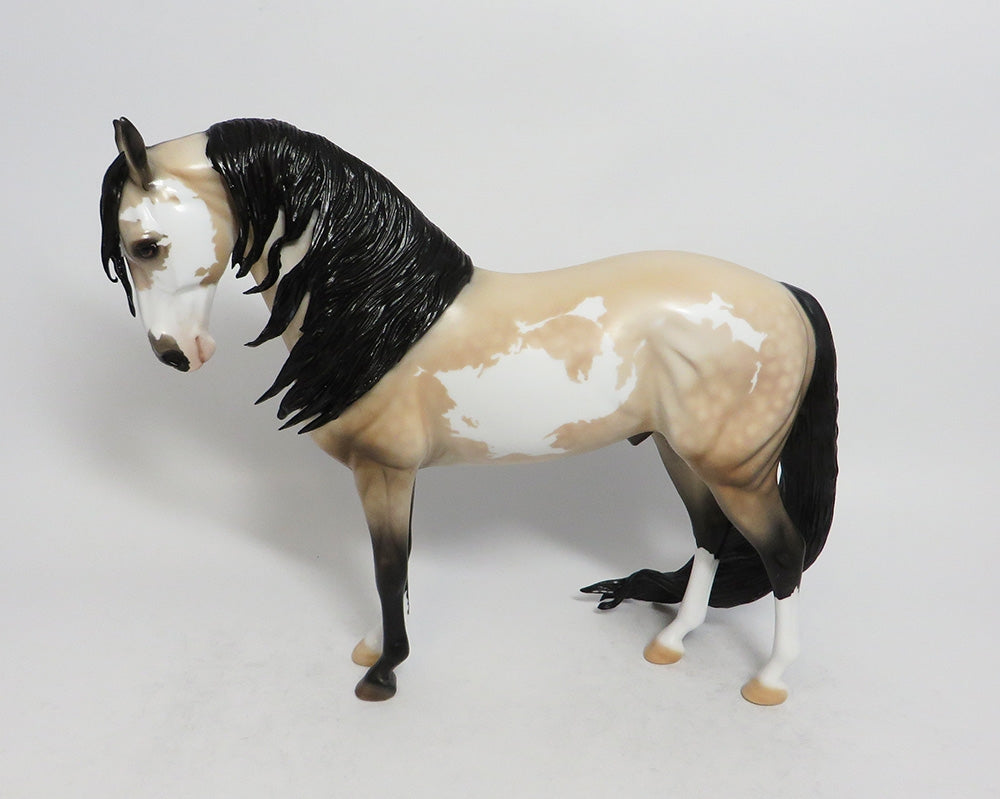 DESPACITO-OOAK BUCKSKIN PAINT ANDALUSIAN MODEL HORSE EQUINE AFFAIRE 2018