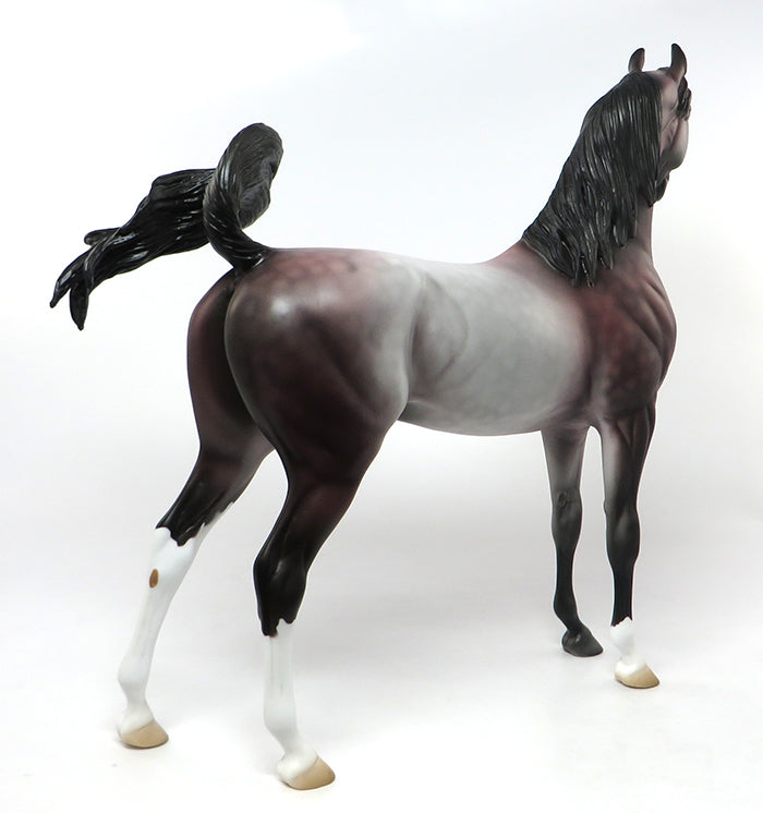 BEETEE-OOAK DAPPLED ROSE GREY ARABIAN MODEL HORSE 9/8