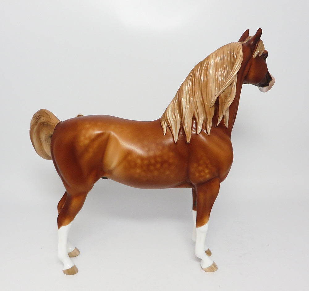 RALLY-OOAK DAPPLE CHESTNUT MORGAN MODEL HORSE 7/25/17