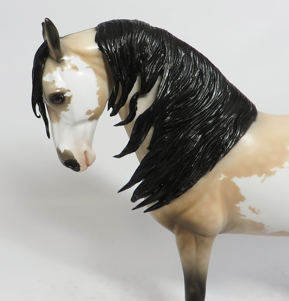 DESPACITO-OOAK BUCKSKIN PAINT ANDALUSIAN MODEL HORSE EQUINE AFFAIRE 2018
